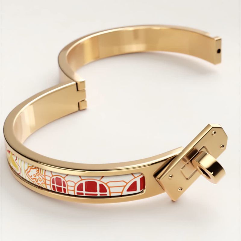 【メタリックでかっこいい♪】エルメス★ブレスレットKelly MM HERMES エルメス ブレスレット KELLY DOUBLE TOUR ケリードゥ